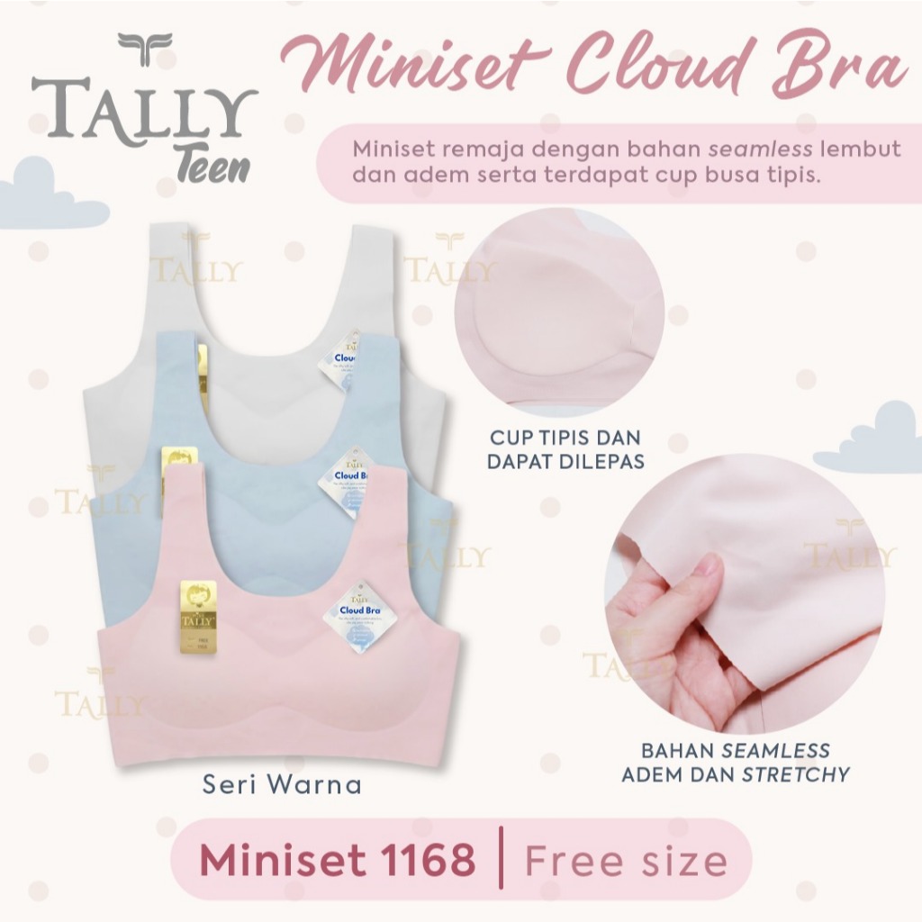 MINISET TALLY 1168 BAHAN SEAMLESS ALLSIZE - MINISET 1168 TALLY - TALLY-MINISET SEAMLESS TANPA JAHITA