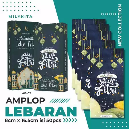 

misenani.id Amplop Lebaran Idul Fitri Besar Premium Box isi 50pcs Angpao Motif 2025 Uang Tanpa Dilipat