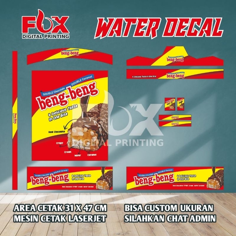 WATER DECAL SANGKAR REPLIKA/MURAI/KOSAN/KIPAS NO 1,2,3