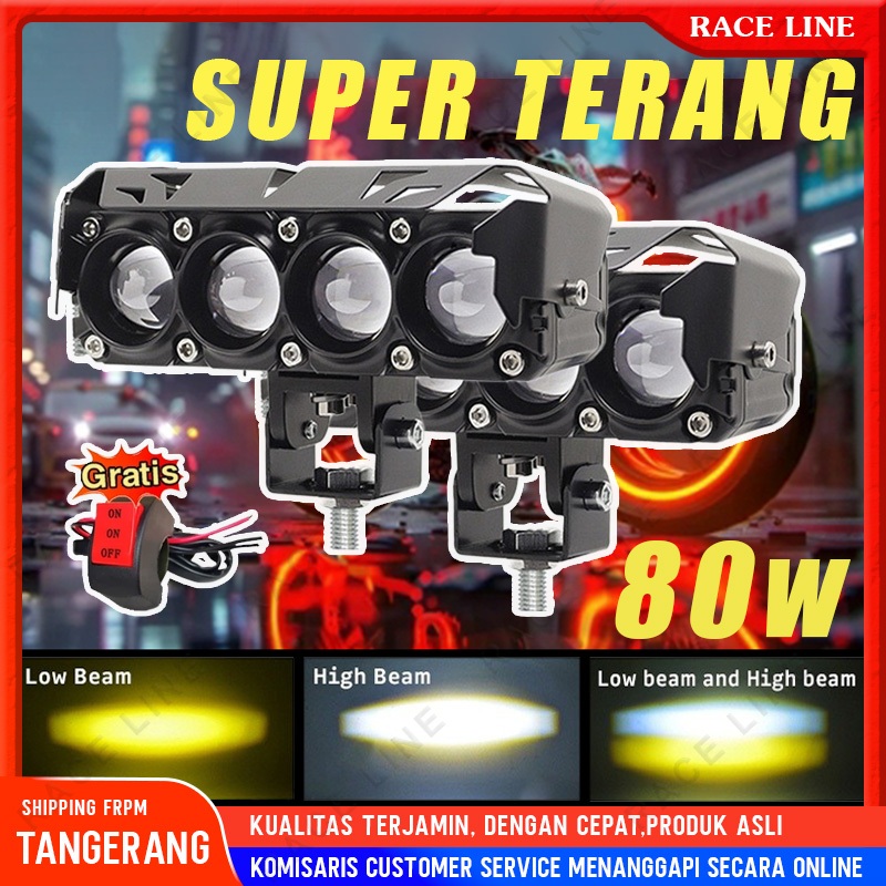[FREE SAKLAR]12V / 24V Lampu Sorot Tembak Mobil Lampu LED Tembak Sorot D3 SQL Lampu Tembak Sorot LED