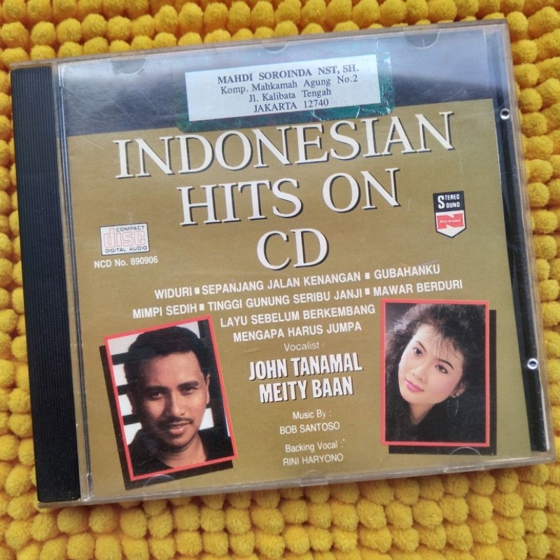 CD KOMPILASI INDONESIAN HITS ON CD