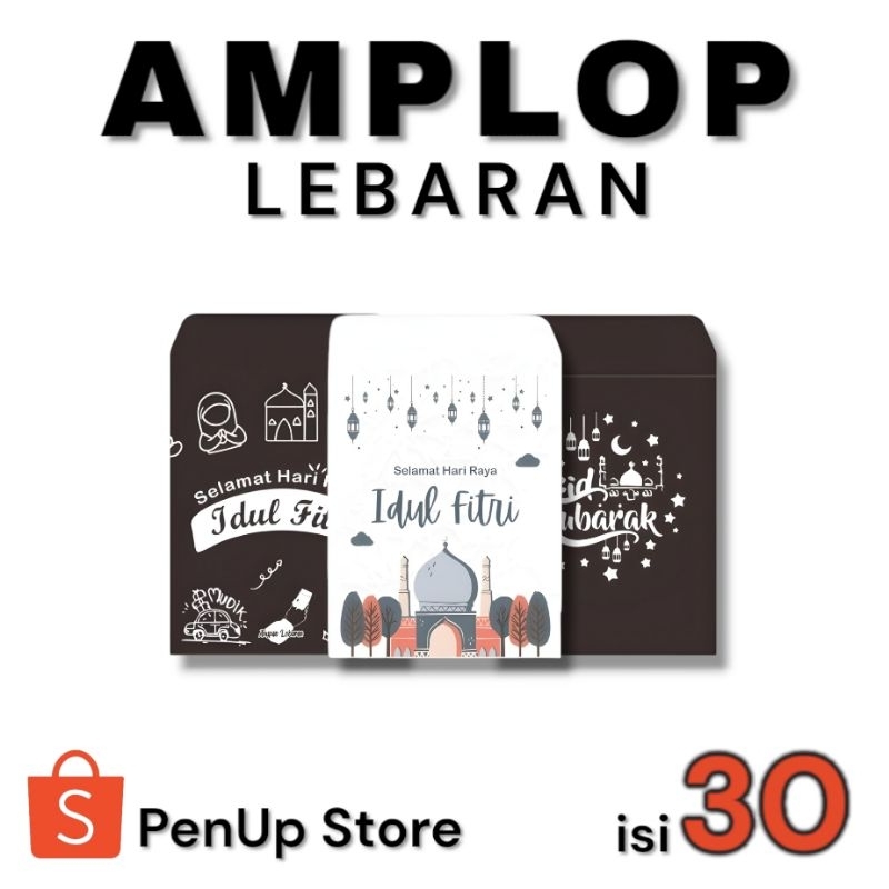 

isi 30 Amplop Lebaran kecil Angpau lucu amplop thr IdulFitri Angpau lebaran murah