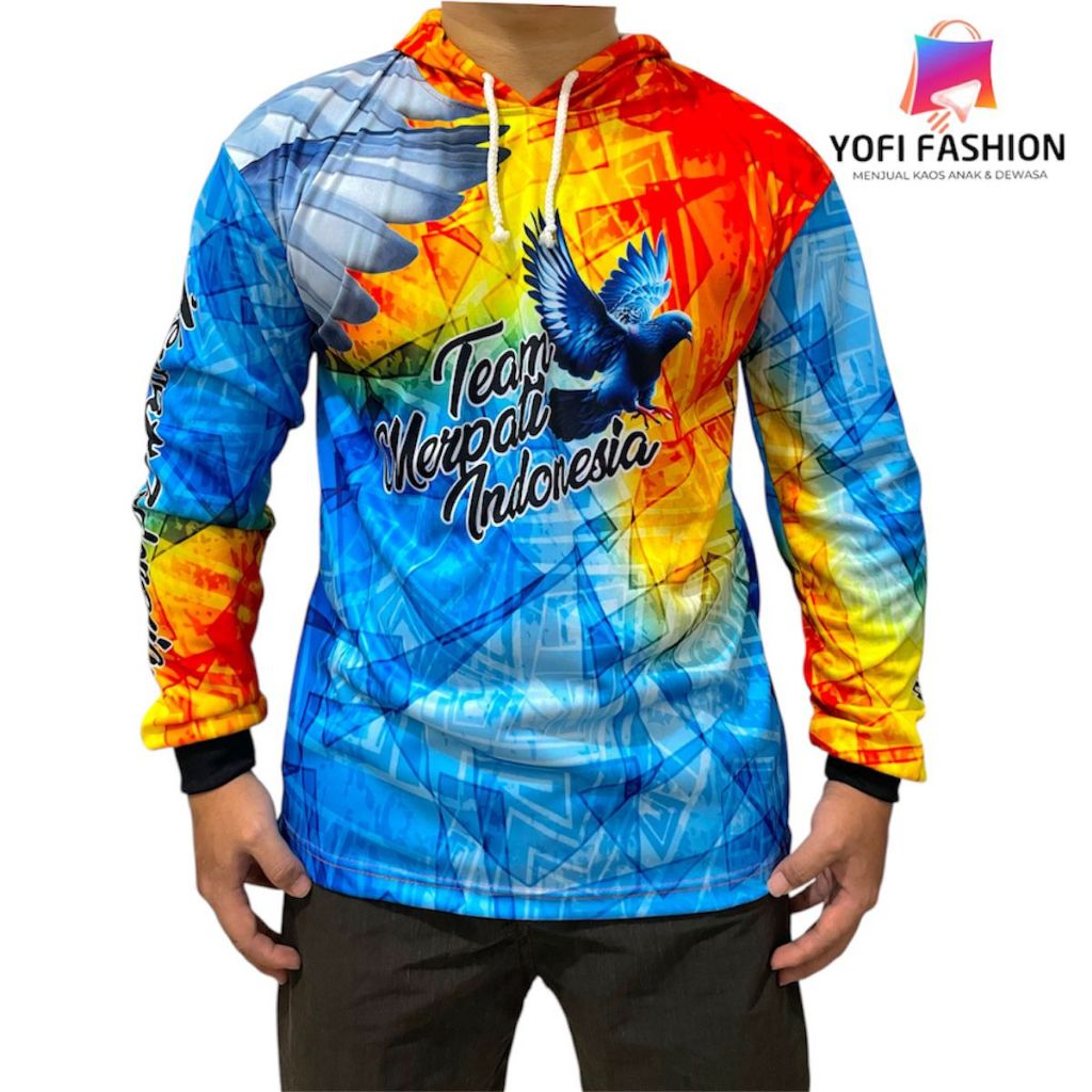 JERSEY MERPATI BAJU BURUNG MERPATI HOODIE BURUNG DARA LENGAN PANJANG