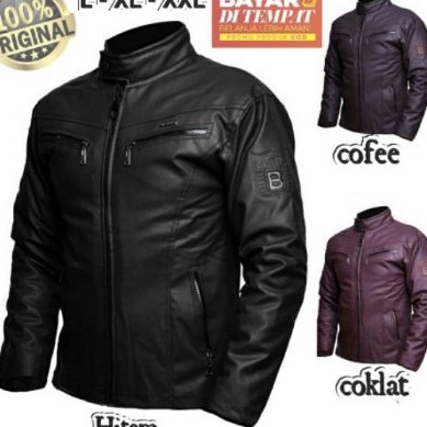 Jaket kulit pria terbaru bankers BKRS 6 Jacket motor touring bisa COD