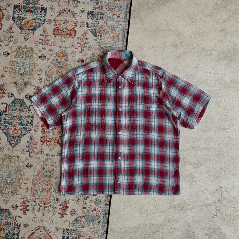 BOXY FLANNEL REVERSIBLE SHIRT BACK NUMBER