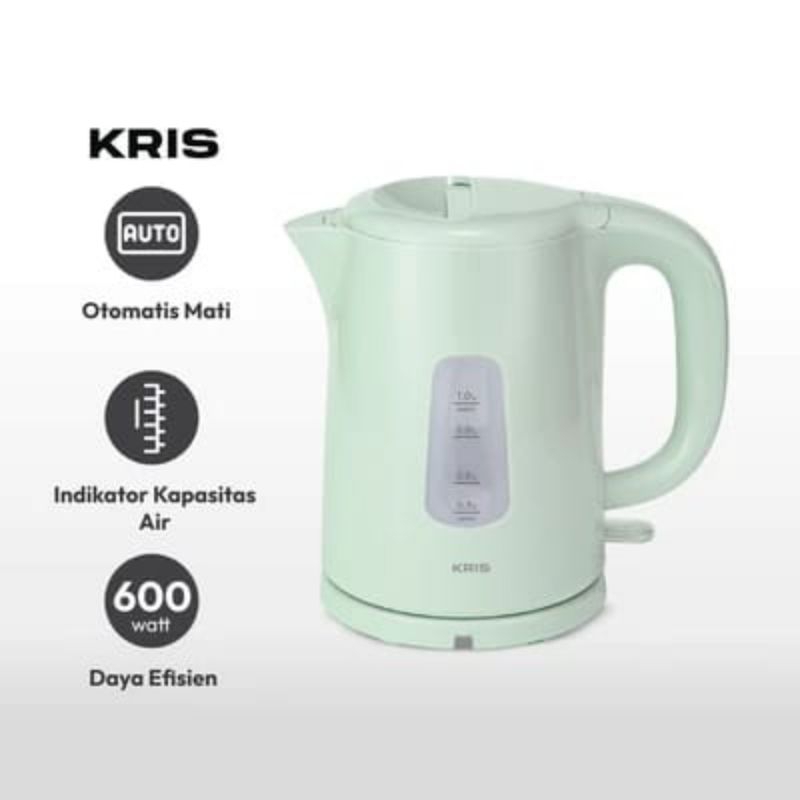 Kris 1 Ltr Teko Listrik Plastik - Hijau
