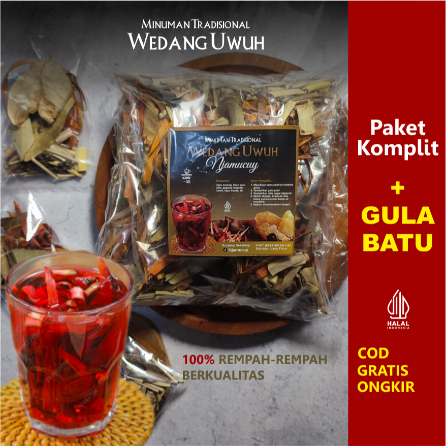 

Wedang Uwuh Komplit • Lengkap dengan Gula Batu dan Rempah-rempah Terbaik