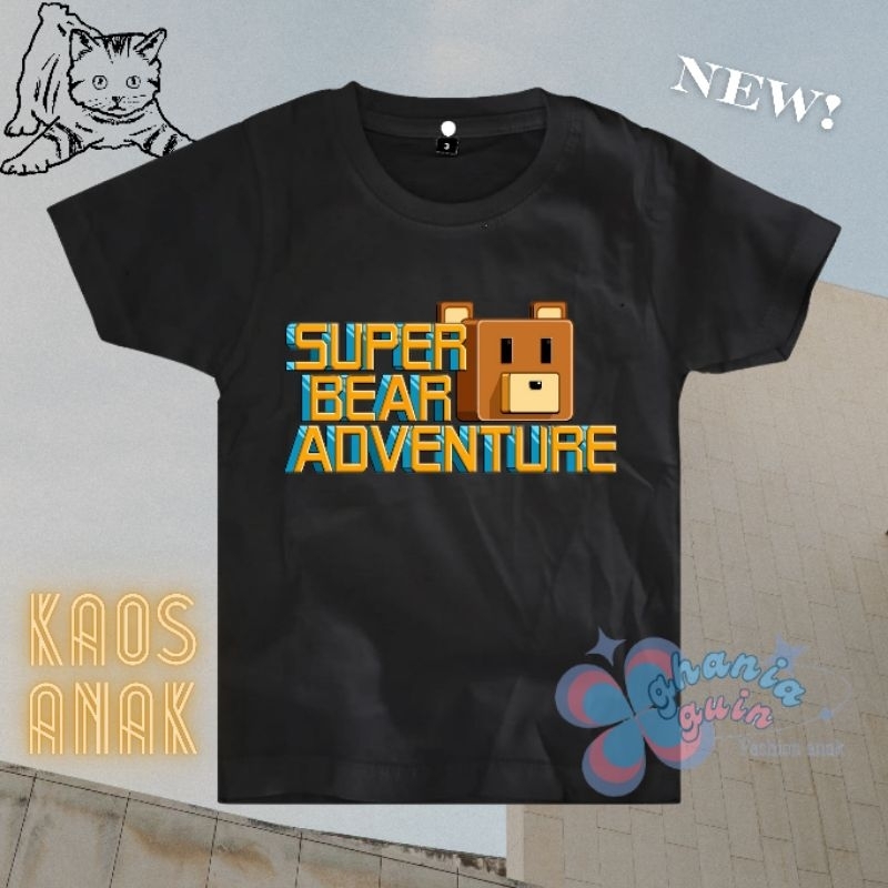 BAJU ANAK ATASAN KAOS GAME SUPER BEAR ADVENTURE