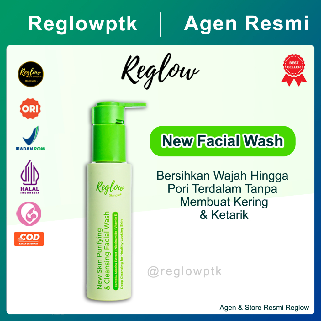 REGLOW FACIAL WASH | SKINCARE DOKTER SHINDY PUTRI PROMO MURAH BISA COD PONTIANAK KALBAR | Reglow Fac