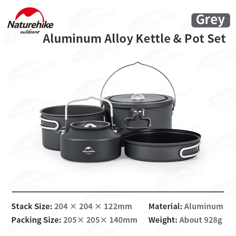 COOKING SET 4 IN 1 ALUMINIUM ALLOY NATUREHIKE CNH22CJ002