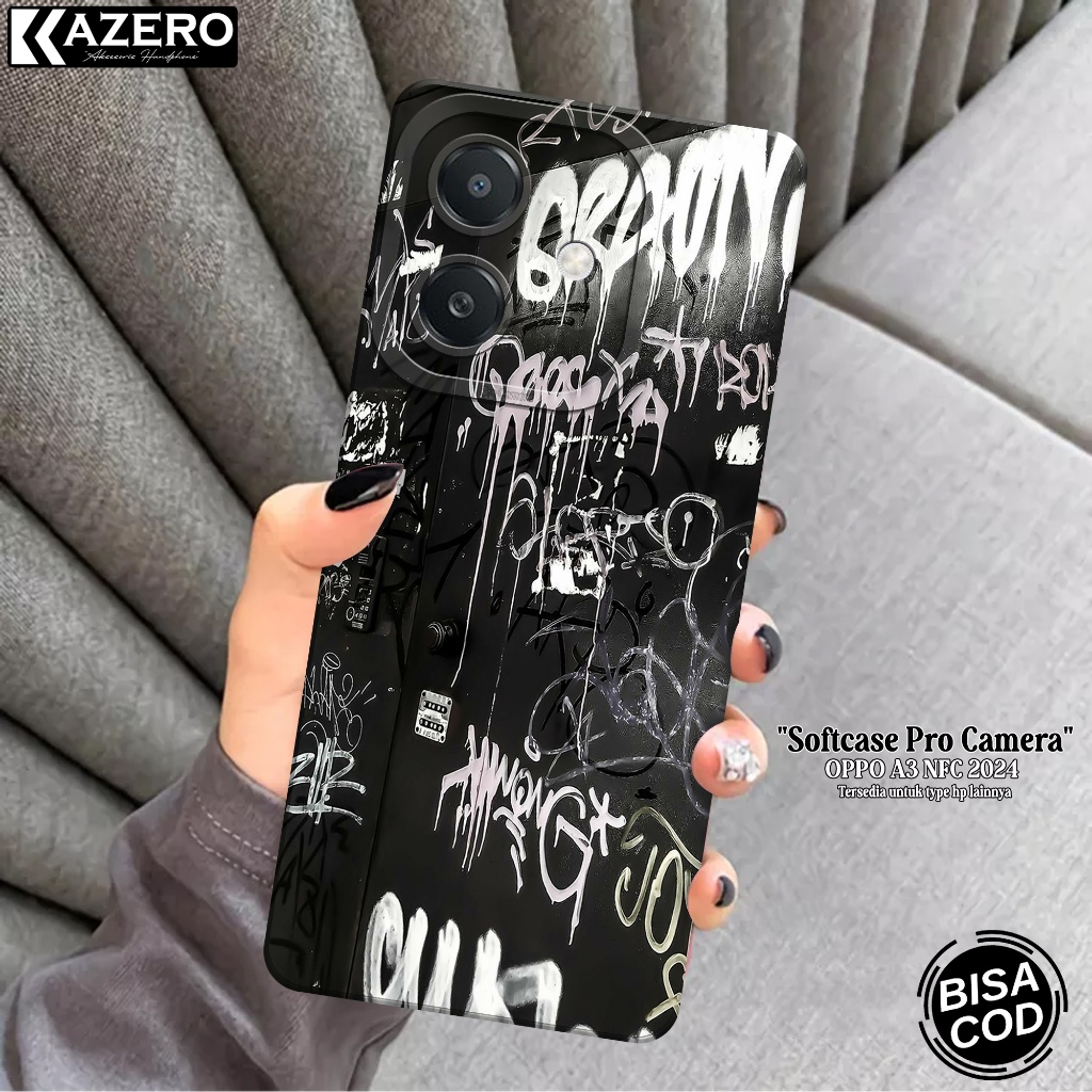 KAZERO Softcase OPPO A3 NFC 2024 Fashion Case Aesthetic Case OPPO A3 NFC 2024 Silikon Pro Camera Kes