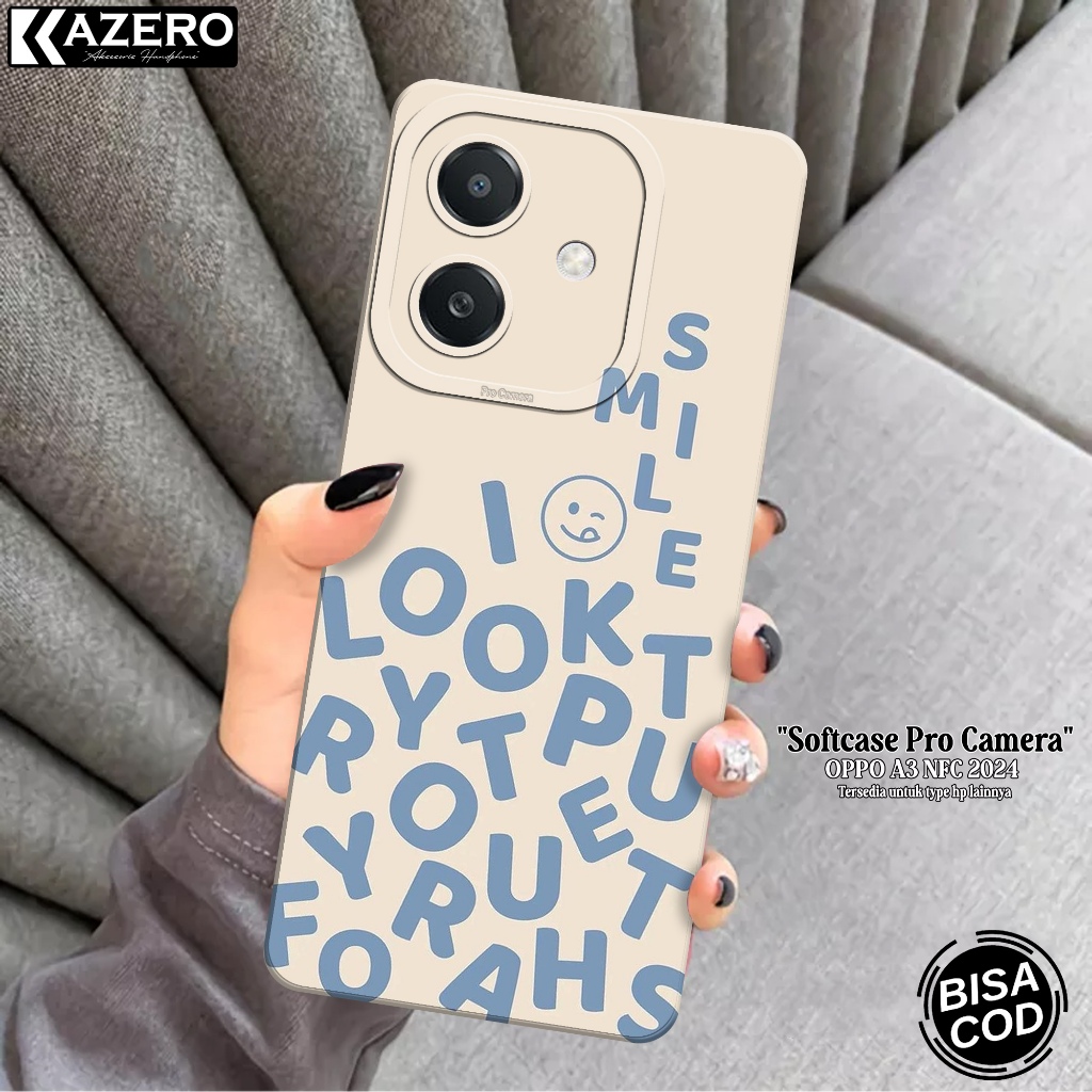 KAZERO Softcase OPPO A3 NFC 2024 Fashion Case Aesthetic Case OPPO A3 NFC 2024 Silikon Pro Camera Kes