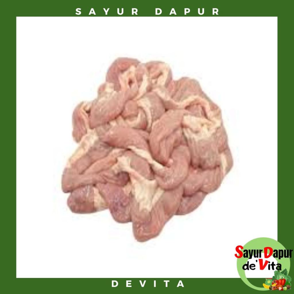 

Usus Sapi , iso sapi , jeroan usus Bersih, 250 gram