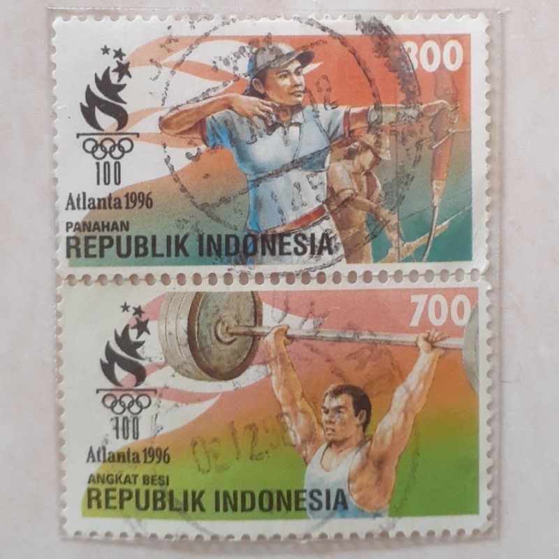 

Perangko Indonesia 100 Tahun Olimpiade Atlanta Tahun 1996 set 2pcs