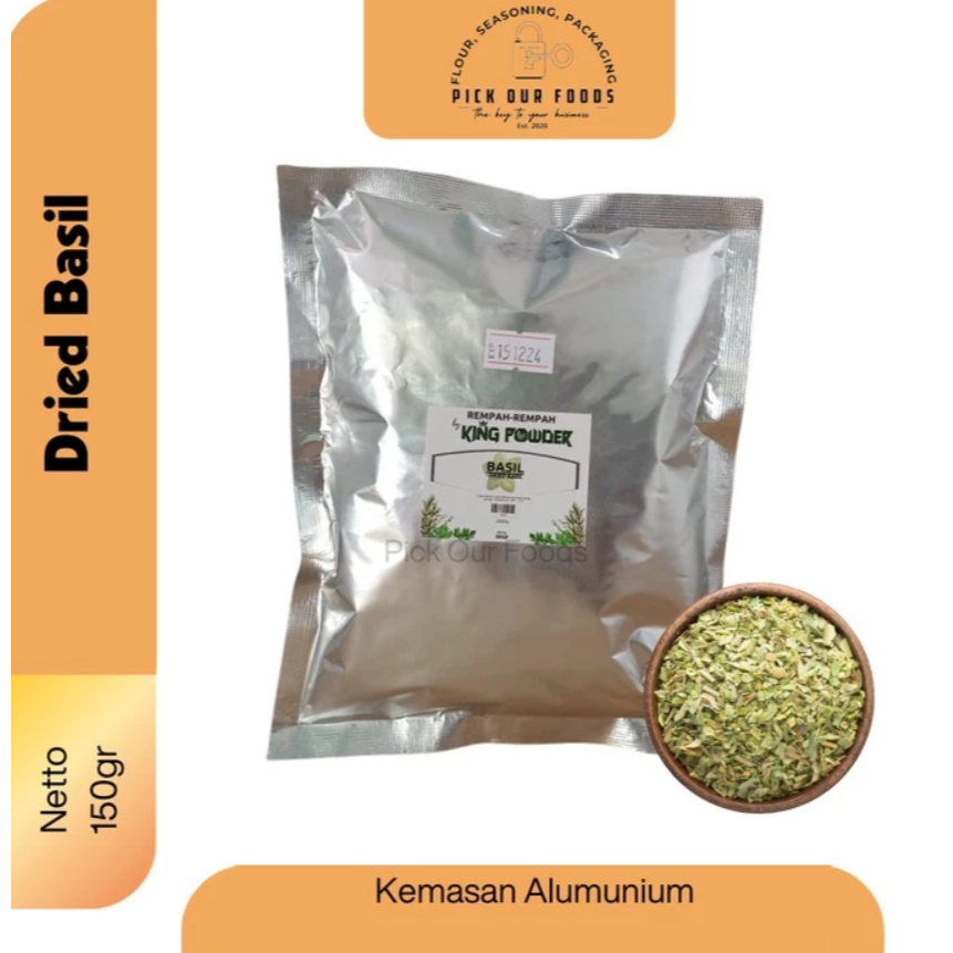 

Dried Basil | Daun Basil Kering | Basil Dry 150gr | Basil 30gr | Basyl