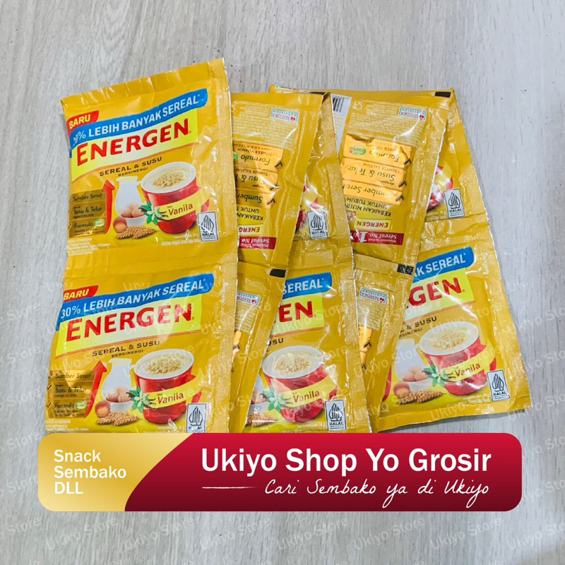

❤️ UKIYO ❤️ TERMURAH!! ENERGEN Renceng Susu Sereal Rasa Best Seller Cokelat Vanila Kacang Hijau