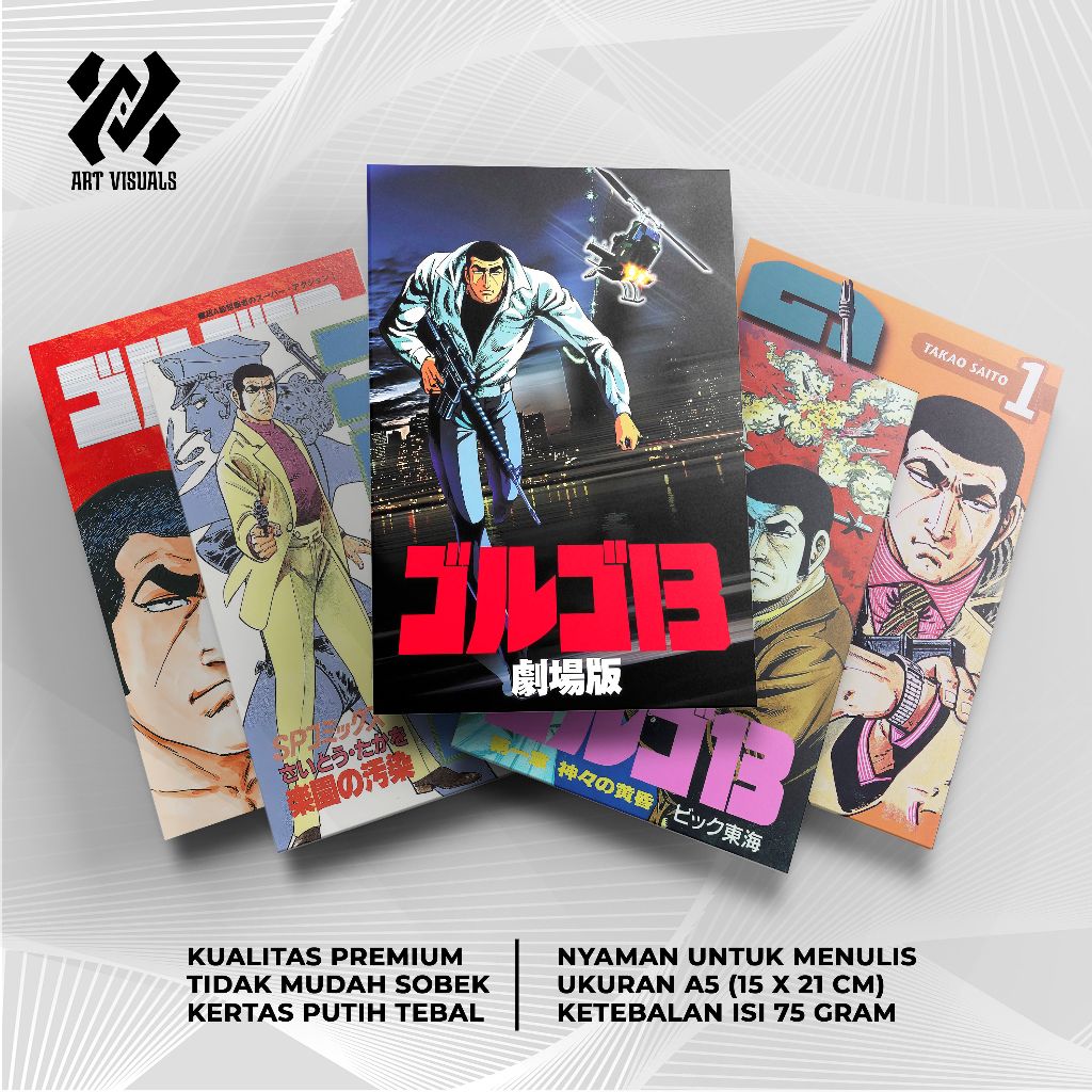 

Buku Tulis Custom Tema Anime Golgo 13 Terlengkap Termurah Model Bebas Pilih Foto / Buku Tulis Sekolah / Buku Catatan