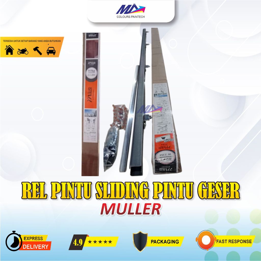REL PINTU SLIDING PINTU GESER MULLER J3 1,8 METER dan J5 2.4 METER