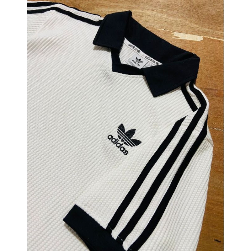 Kaos polo WAFFLE Adidas tree stripes