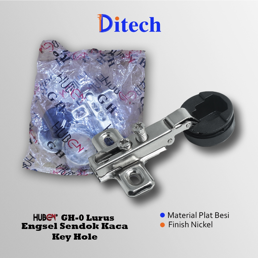 ☑️HUBEN Engsel Sendok Lemari Etalase Kaca /Engsel Pintu Kaca HUBEN Lurus / Full Bungkuk