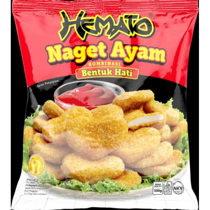 

HEMATO NUGGET AYAM BENTUK HATI 500 GRAM