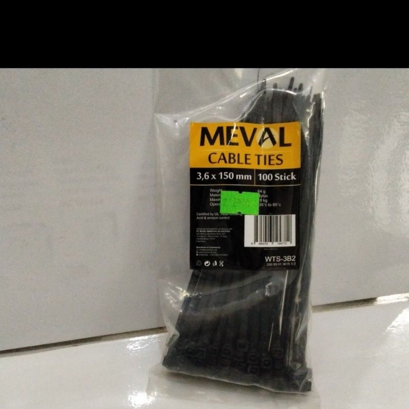 

MEVAL CABLE TIES KABEL TIS KABEL TIES 3,6X150MM