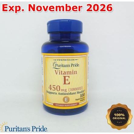 Puritan Pride Vitamin E 450 mg 1000 IU 100 Softgels Puritan's Puritans