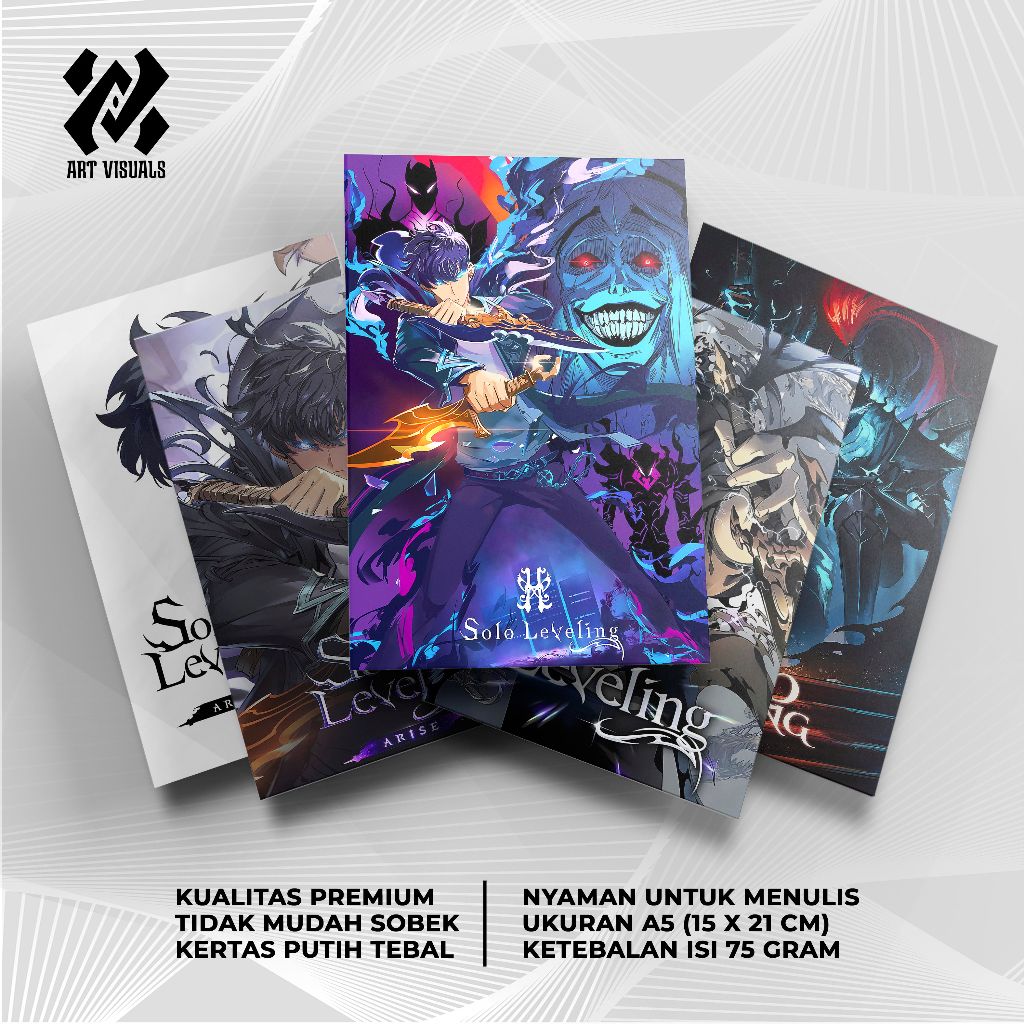 

Buku Tulis Custom Tema Anime Solo Leveling Terlengkap Termurah Model Bebas Pilih Foto / Buku Tulis Sekolah / Buku Catatan