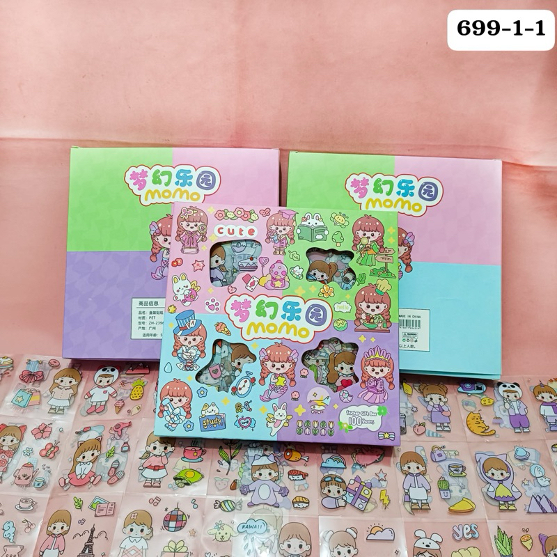 

Stiker Momo Waterproof Dapat Box isi 100 Lembar | Sticker Tumblr Lucu
