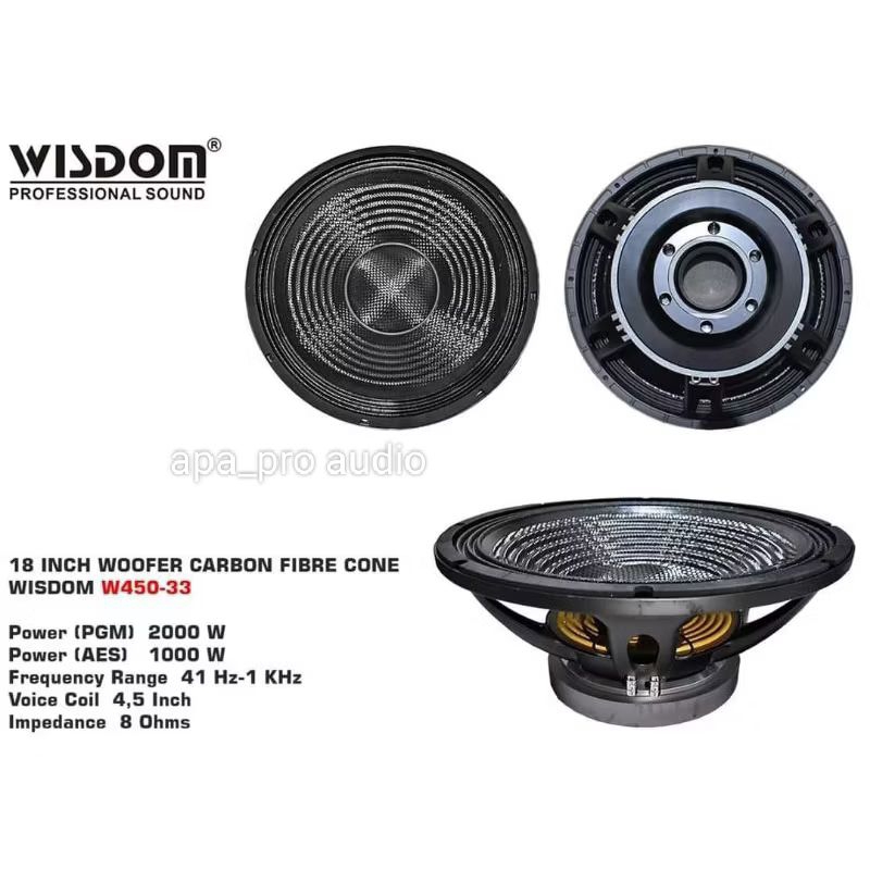 SPEAKER COMPONEN WISDOM 18" W450-33