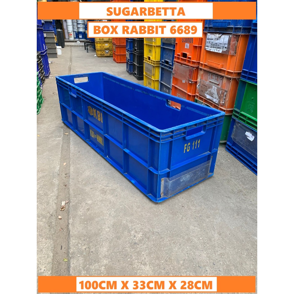 Box kolam ikan plastik kotak / box plastik / bak plastik kontener industri 6689 MULUS