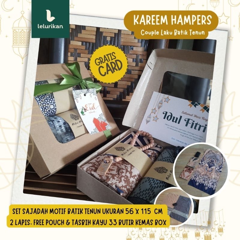 Laku Sajadah Tenun Batik Free Tasbih Packing Box Kado Hadiah Pernikahan Hampers Lebaran Idul Fitri