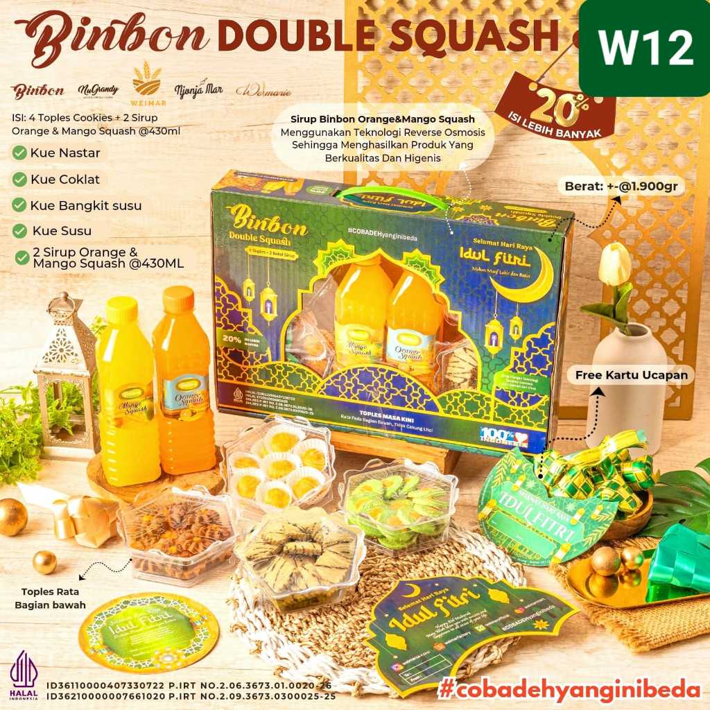 

BINBON DOUBLE SQUASH / HAMPERS LEBARAN / PAKET SIRUP