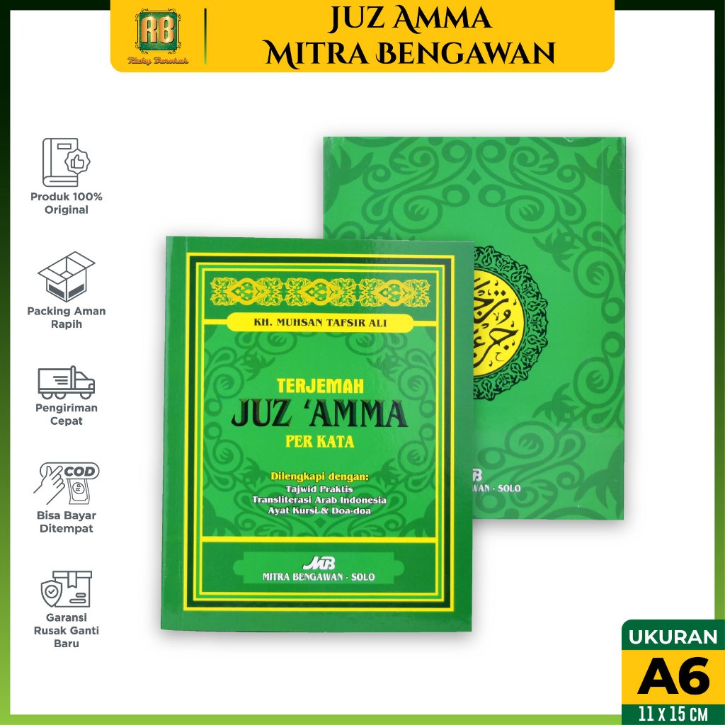 Juz Amma Terjemah Perkata Transliterasi Arab Indonesia Kertas HVS, Juz Amma Juz Ama Tajwid Praktis, 