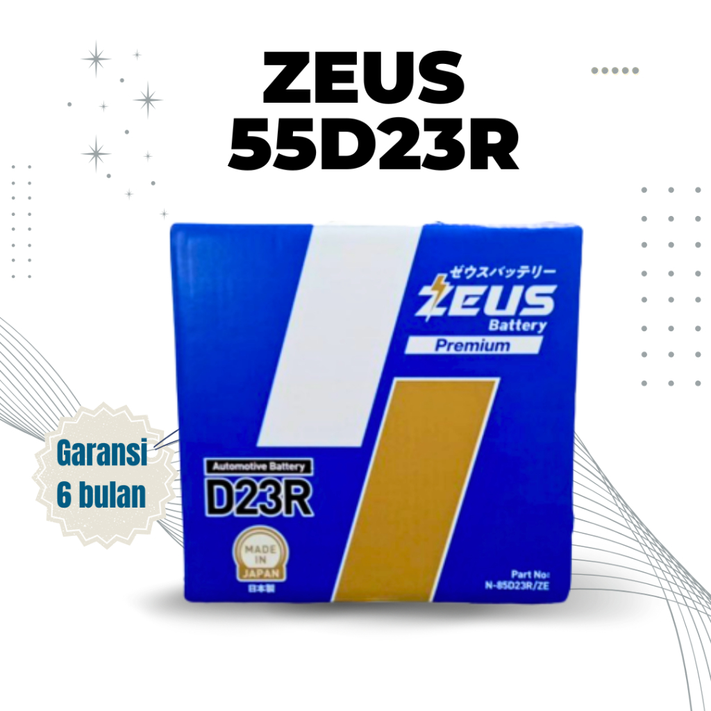 Aki Mobil Zeus Premium Japan aki kering 55D23R Aki Jeep Wrangler
