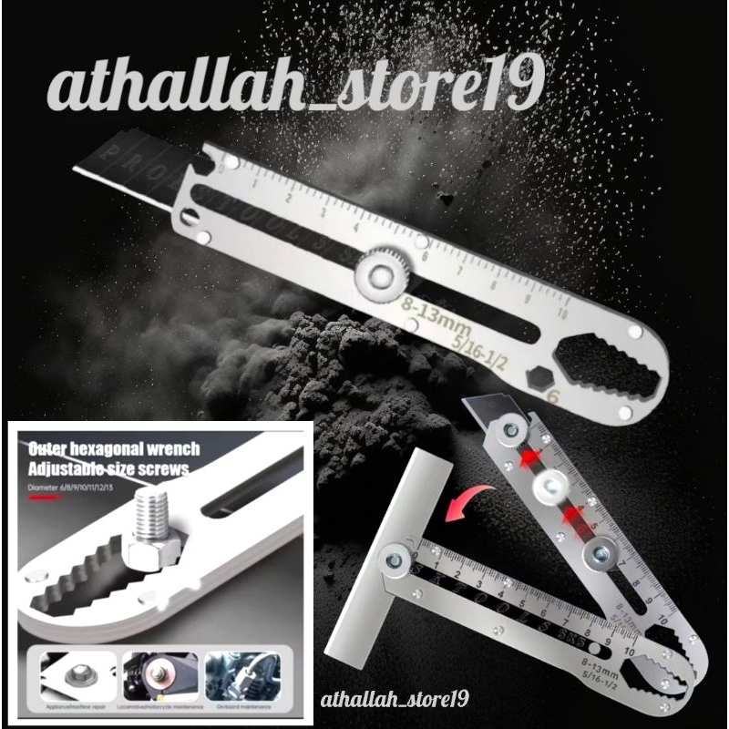 

Pisau Cutter Stainless 9 in1 Steel Anti karat Alat Pemotong Tajam