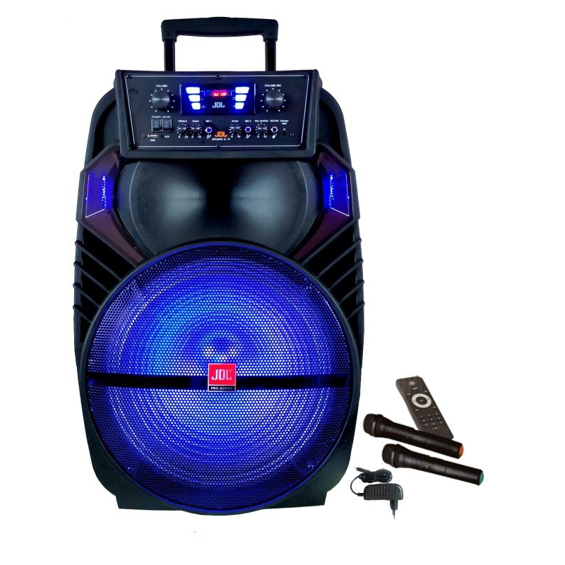 Speaker Portable 15Inch JDL Q-15 Bluetooth 2 Microphone Wireless