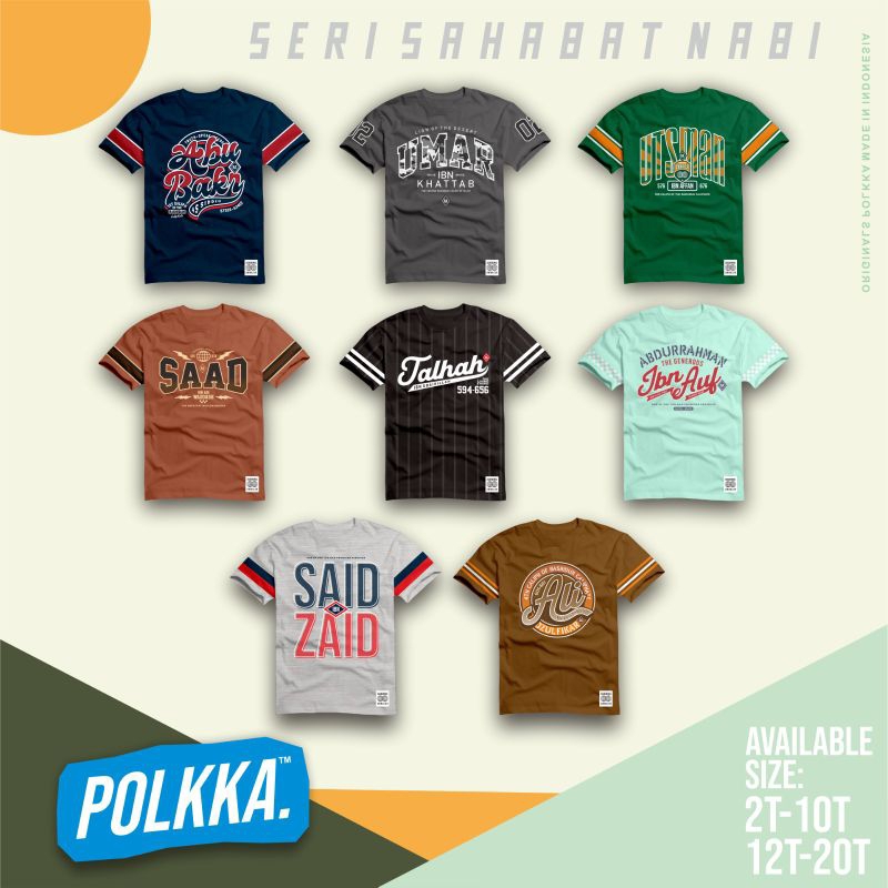 Polkka Kaos Serisahabat Nabi/Polkka kaos anak cowok