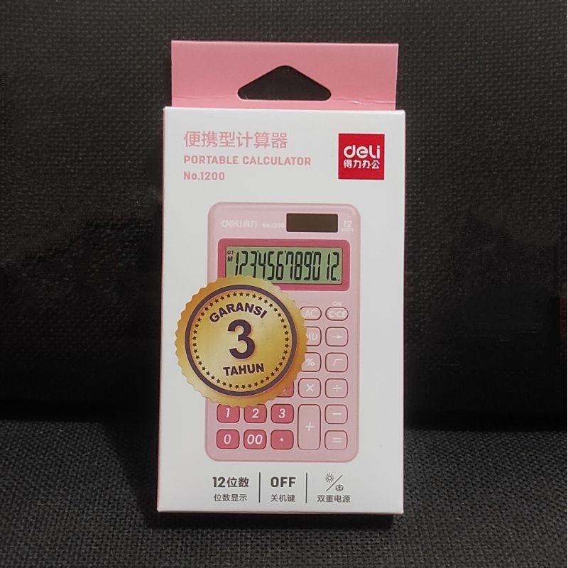 

Kalkulator Kecil Mini 12 Digit Deli 1200 Pink Biru Putih