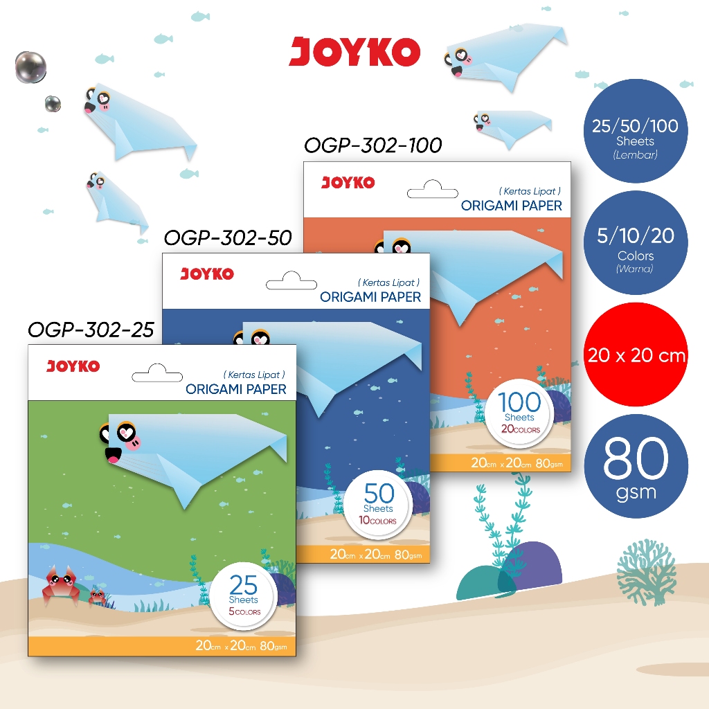 

Origami Paper Kertas Lipat Seni Joyko OGP-302 20 x 20 cm