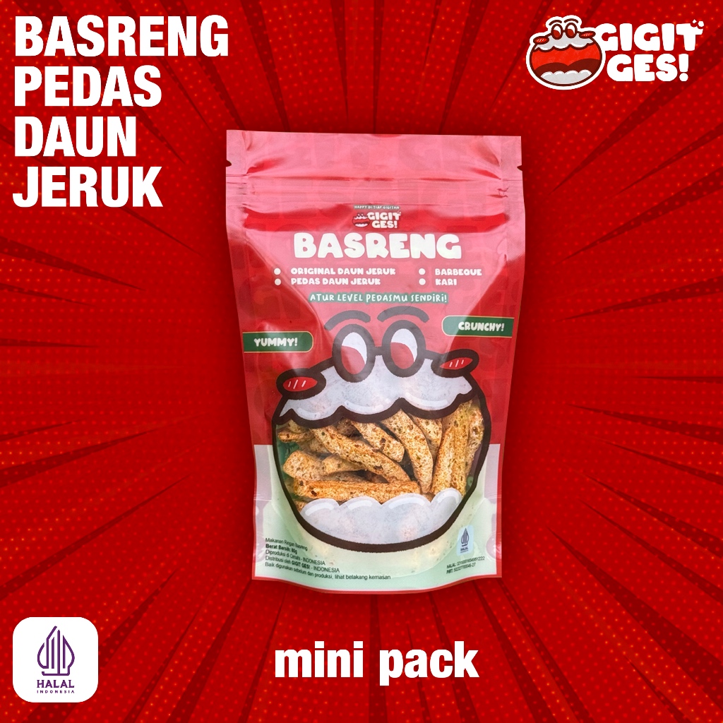 

Basreng Mini Pack Rasa Pedas Daun Jeruk Renyah Gurih Kriuk Krispy Rempah Snack Cemilan GIGITGES