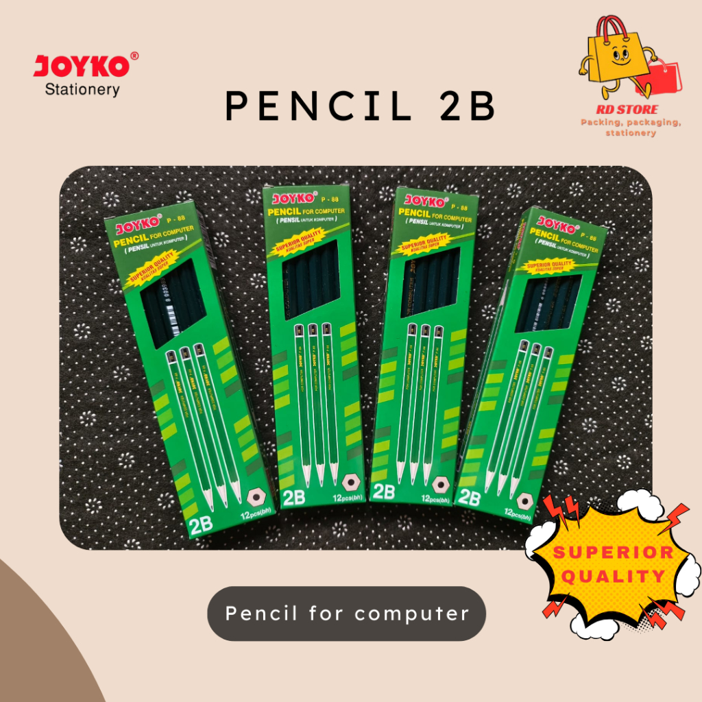 

Pensil 2B Pencil Joyko 2B P-88 isi 12 pcs