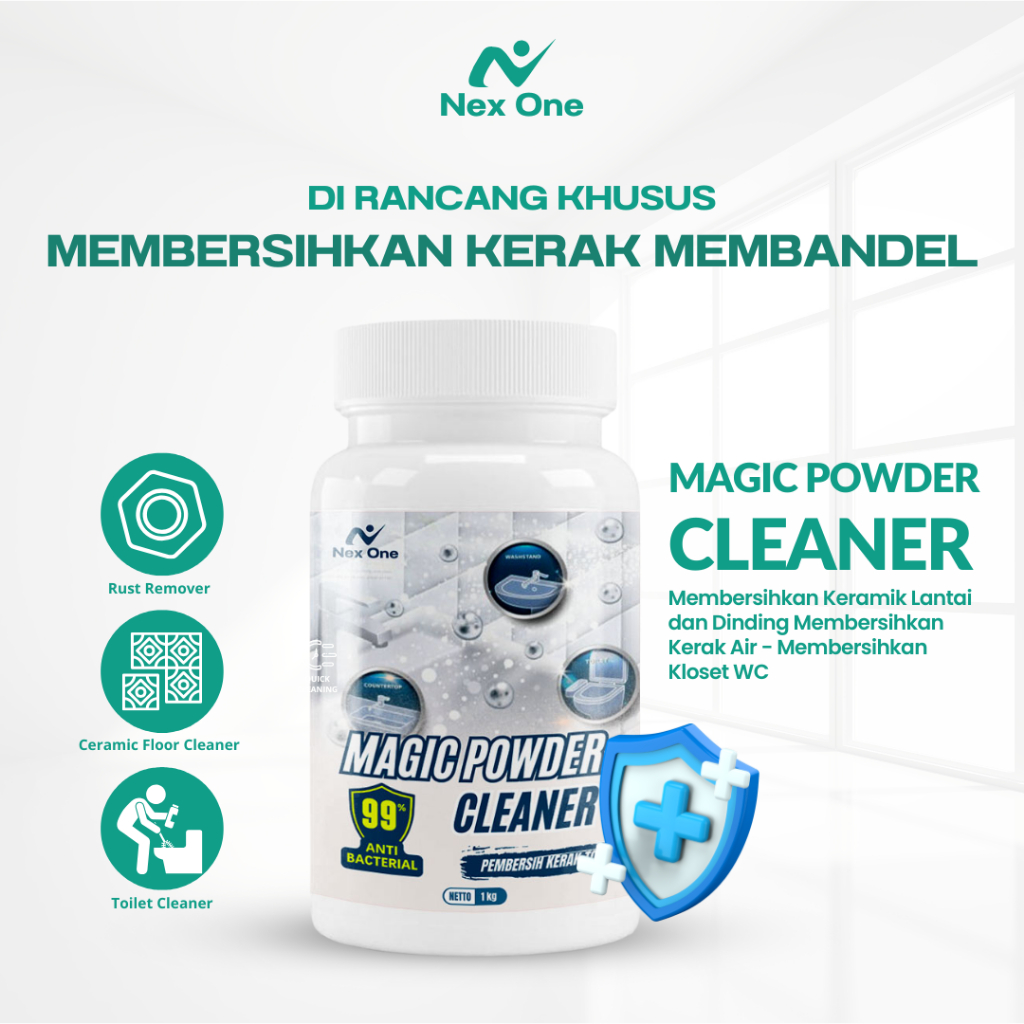 Nex One Magic Powder Cleaner Serbuk Ajaib Serbaguna Pembersih Kerak Kamar mandi