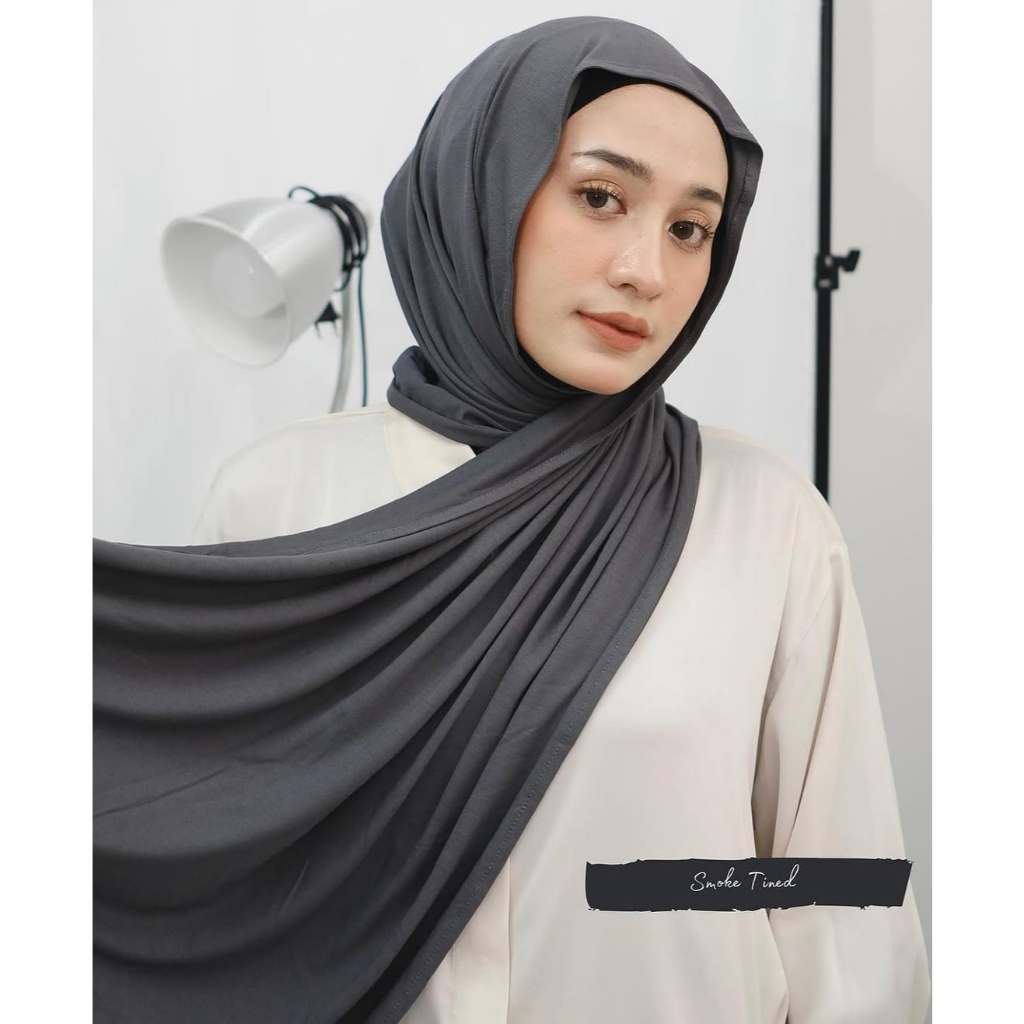 Pashmina Kaos Jersey Premium / Hijab Jilbab Pasmina Korean Kekinian Tebal Halus