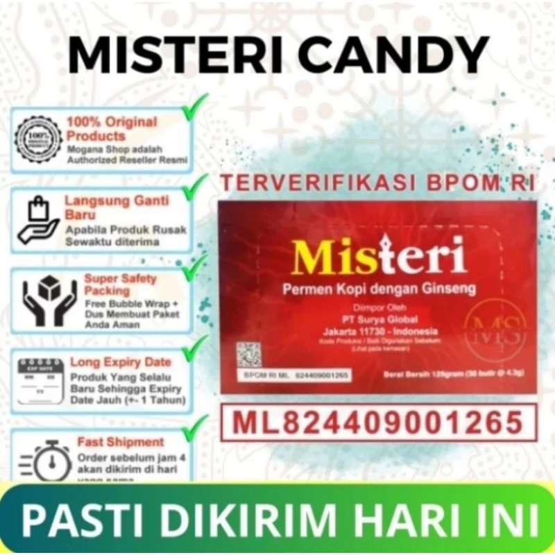 

Permen Misteri Kopi 30 pcs - Permen Candy Original Resmi BPOM