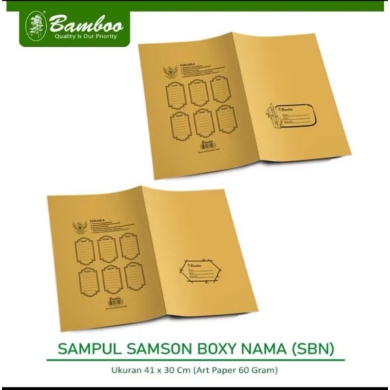 

sampul buku coklat bamboo 1 pak isi 20