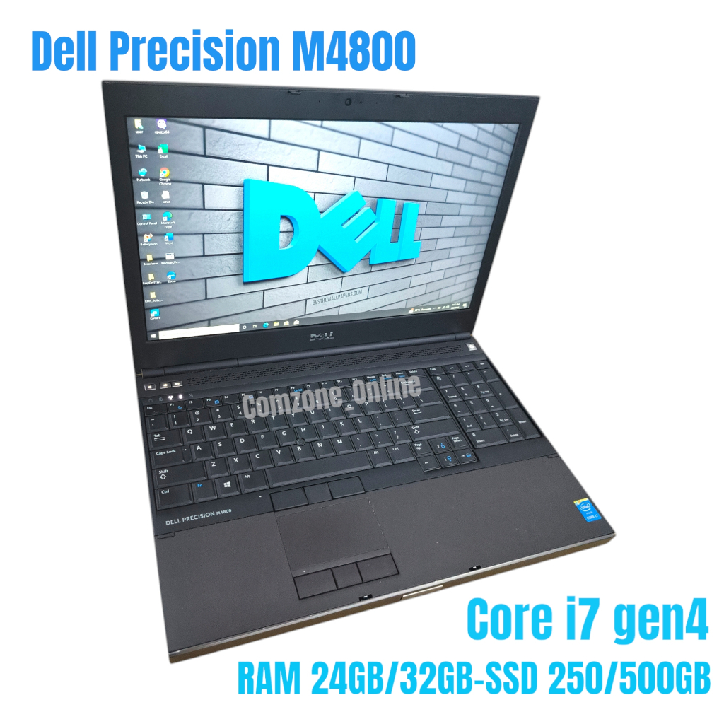 Dell Precision M4800 Core i7-4700MQ gen4 Ram 24GB SSD 512GB Nvidia Quadro 15.6" nbd34