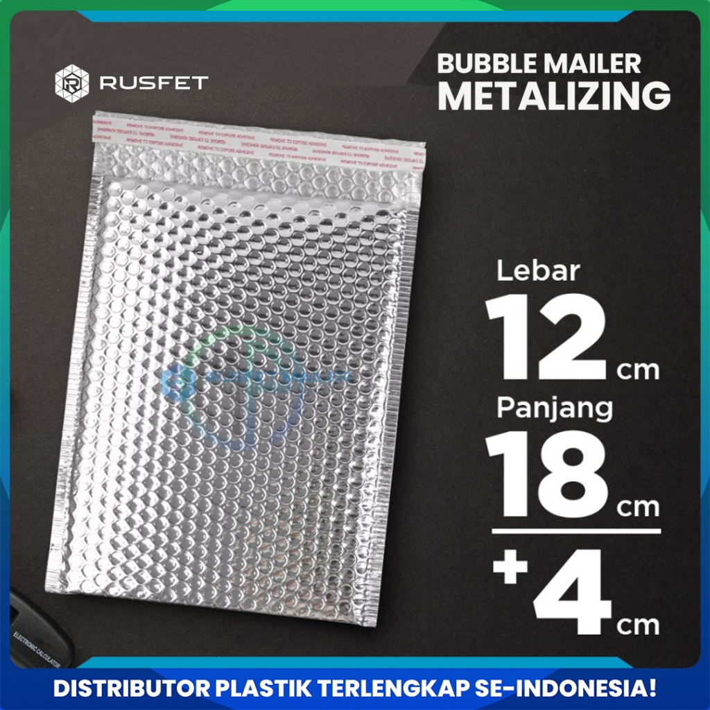 

Amplop Bubble Mailer Bubble 12cm x 18cm Silver Glossy Packing Murah Ukuran Harga Satuan