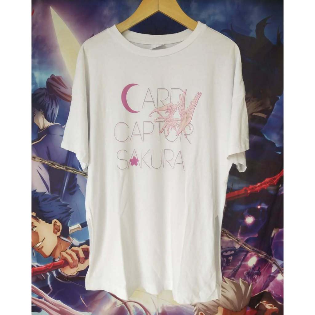 Cardcaptor Sakura White Printed Official Anime Tee Kaos Tshirt Original Second Merch Japan Korea Bra