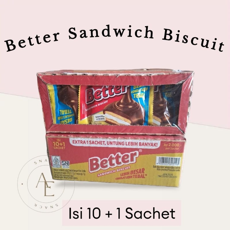 

Better Sandwich Biscuit Renceng - 10pcs x 22g